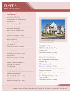 FLYERS APARTMENT GUIDE APARTMENTS: Tylers Ridge at Sandhills 500 Moonseed Lane, Southern Pines