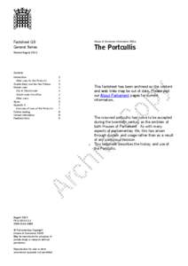 Factsheet G9 General Series House of Commons Information Office  The Portcullis