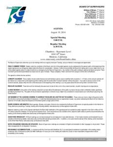 August 19, [removed]Board of Supervisors Agenda