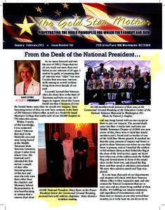 January - February 2013 H Issue Number[removed]Leroy Place, NW, Washington, DC[removed]From the Desk of the National President…   As we move forward and into