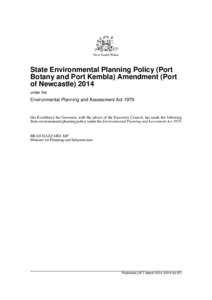 New South Wales  State Environmental Planning Policy (Port Botany and Port Kembla) Amendment (Port of Newcastle[removed]under the