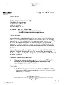 Baxter Healthcare Corporation[removed]Ardenwood Blvd Fremont, California[removed]  .