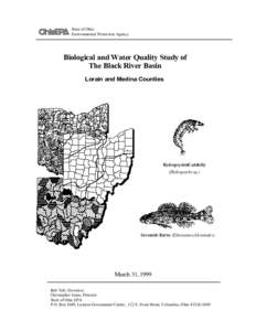 State of Ohio Environmental Protection Agency Biological and Water Quality Study of The Black River Basin Lorain and Medina Counties