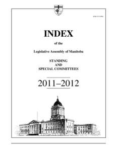 ISSN[removed]INDEX of the Legislative Assembly of Manitoba STANDING