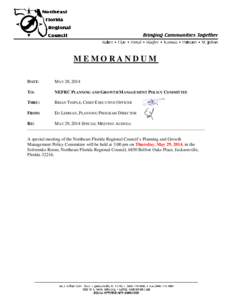 MEMORANDUM DATE: MAY 28, 2014  TO: