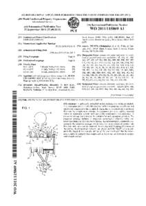 (12) INTERNATIONAL APPLICATION PUBLISHED UNDER THE PATENT COOPERATION TREATY (PCT[removed]World Intellectual Property Organization International Bureau  11111111111111111111111111111111111111111111111111111111111111111111