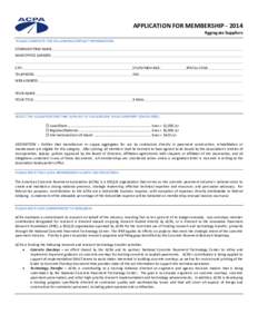 Microsoft Word - Aggregate Supplier 2014 Membership Application