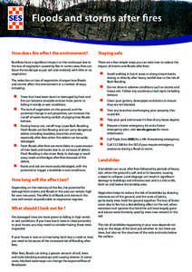 Floods and storms after fires  Floods and storms after fires How does fire affect the environment?