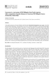 Nearctomeris, a new genus of Pill Millipedes from North America, with a comparison of genetic distances of American Pill Millipede Genera (Glomerida, Glomeridae)