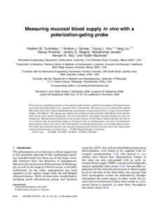 Optical imaging / Optics / Laser medicine / Medical equipment / Optical coherence tomography / Optical fiber / Hemoglobin / Polarization / Attenuation / Physics / Medicine / Chemistry