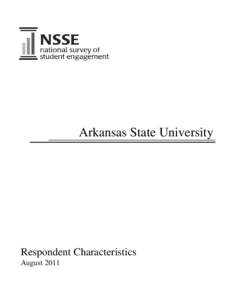 NSSE11 Respondent Characteristics (Arkansas State).xls