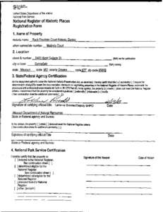 United States Department of the Interior National Park Service National Register of Historic Places Registration Form 1. Name of Property