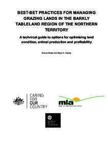 Best-bet Practices for Managing Grazing Lands in the Barkly Tableland Region of the NT