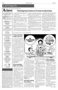 Page 6	  November 26, 2014 Acorn THE