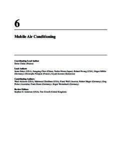 6 Mobile Air Conditioning Coordinating Lead Author Denis Clodic (France) Lead Authors
