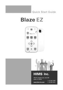 Quick Start Guide – Blaze EZ  - Table of Contents - 1. What’s in the box? ................................................................ 1 2. Physical description ..................................................