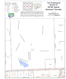 County Boundary  Tier 78 Range 03 Section 13 SW NE Quarter Davenport Township