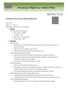 Microsoft Word - May[removed]Infrastructure Focus Group Meeting Minutes.docx