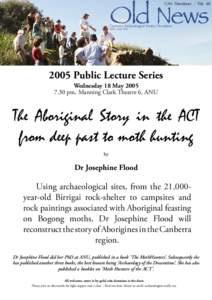 Old News  CAS Newsletter - Vol. 48 Canberra Archaeological Society Newsletter ISSN[removed]