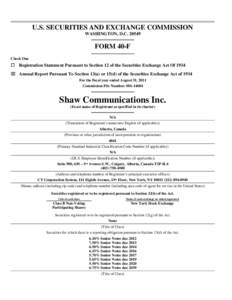 U.S. SECURITIES AND EXCHANGE COMMISSION WASHINGTON, D.C[removed]FORM 40-F Check One