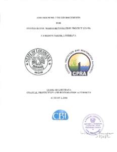 ADDENDUM NO. 2 Oyster Bayou Marsh Restoration Project (CS-59) This addendum shall be considered part of the Bid Documents (except as noted otherwise) and is issued to change, amplify, or delete from or otherwise explain