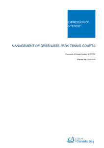 Management of Greenlees Park Tennis Courts