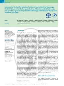 496  Guidelines European Curriculum for Sedation Training in Gastrointestinal Endoscopy: Position Statement of the European Society of Gastrointestinal Endoscopy