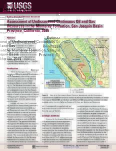 National and Global Petroleum Assessment  Assessment of Undiscovered Continuous Oil and Gas Resources in the Monterey Formation, San Joaquin Basin Province, California, 2015 –122°