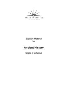 Support Material for Ancient History Stage 6 Syllabus
