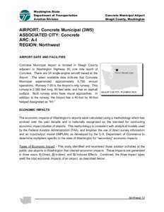 Washington State Department of Transportation Aviation Division Concrete Municipal Airport Skagit County, Washington
