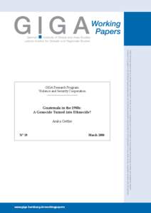 Genocides in history / Historical Clarification Commission / Genocide / Guerrilla Army of the Poor / Political violence / Guatemalan Civil War / Criminal law / Guatemala