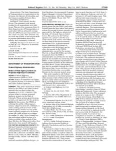 Federal Register / Vol. 72, No[removed]Monday, May 14, [removed]Notices  pwalker on PROD1PC71 with NOTICES Respondents: The State Departments of Transportation (or equivalent) in the