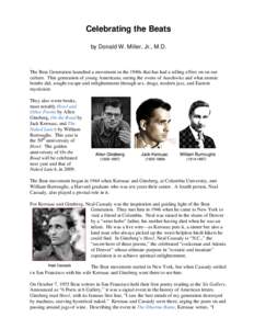 Jack Kerouac / Neal Cassady / Howl / Visions of Cody / Allen Ginsberg / Visions of Gerard / Desolation Angels / Duluoz Legend / Off the Road / Literature / Beat Generation / On the Road