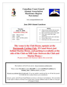 Canadian Coast Guard Alumni Association Maritimes Region Newsletter www.coastguardalumni.com