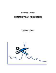 Subgroup 3 Report:  DEMAND/PEAK REDUCTION October 1, 2007