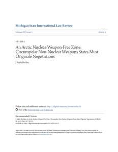Michigan State International Law Review Volume 22 | Issue 1 Article