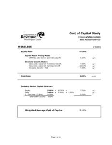 Economics / Cost of capital / Dividend yield / P/E ratio / Return on equity / Dividend / Risk premium / Earnings growth / Leap Wireless / Financial ratios / Finance / Financial economics