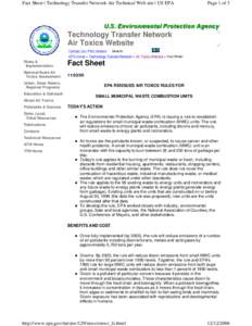 Earth / Emission standards / Waste / United States Environmental Protection Agency / Air pollution in the United States / Incineration / New Source Performance Standard / Air pollution / Municipal solid waste / Environment / Pollution / Waste management