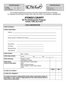 Microsoft Word - NCPK Application Stokes County - Revised Feb[removed]docx