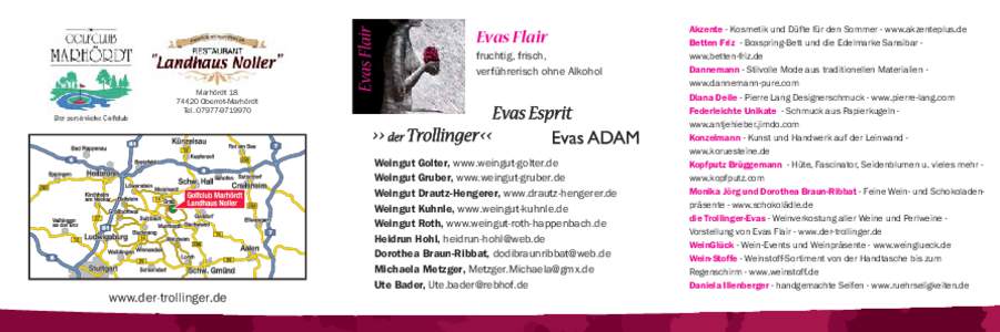 Evas Flair fruchtig, frisch, verführerisch ohne Alkohol MarhördtOberrot-Marhördt Tel