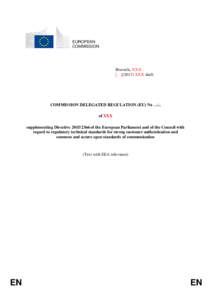 EUROPEAN COMMISSION Brussels, XXX […](2017) XXX draft