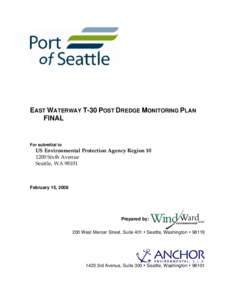 EAST WATERWAY T-30 POST DREDGE MONITORING PLAN