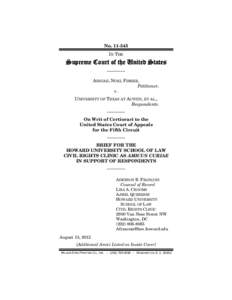 Amicus curiae / Parents Involved in Community Schools v. Seattle School District No. 1 / Gratz v. Bollinger / Supreme Court of the United States / Hopwood v. Texas / United States Constitution / Academic freedom / Michigan Civil Rights Initiative / Law / Case law / Grutter v. Bollinger