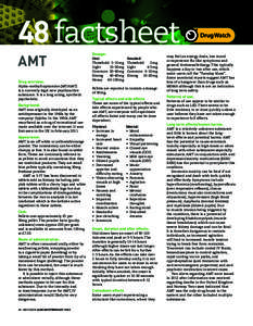 Monoamine oxidase inhibitors / Organic chemistry / Euphoriants / Eli Lilly and Company / Amphetamines / Flunitrazepam / MDMA / Alpha-Methyltryptamine / Methadone / Chemistry / Neurochemistry / Entheogens