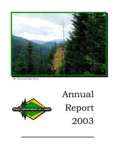 The Floodwood State Forest  Annual Report 2003