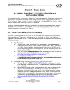 OGS Design Procedures Manual A Guide for Designing Projects for Office of General Services Chapter 9 – Design Guides 9.5 ENERGY EFFICIENCY (EXECUTIVE ORDER 88) and SUSTAINABLE DESIGN