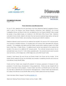 2330 McCulloch Boulevard North Lake Havasu City, AZ[removed]www.lhcaz.gov FOR IMMEDIATE RELEASE August 1, 2014