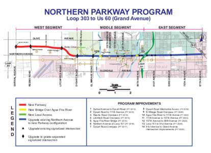 NORTHERN PARKWAY PROGRAM Loop 303 to Us 60 (Grand Avenue) New Bridge Over Agua Fria River New Local Access Upgrade existing Northern Avenue