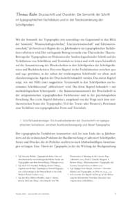 Thomas Rahn  Druckschrift und Charakter. Die Semantik der Schrift im typographischen Fachdiskurs und in der Textinszenierung der Schriftproben