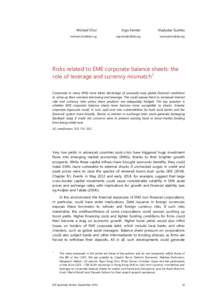 Risks related to EME corporate balance sheets: the role of leverage and currency mismatch